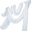 Arco de boda de gasa blanca arco de propuesta de matrimonio fondo estilo nacional techo chino cortina de gasa blanca foto decoración exterior