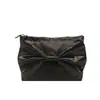 2026 Nuevo Bolso de Mano con Lazo Estilo Coreano para Mujer, Elegante Bolso Envelope Plegado Brillante, Bolsa de Maquillaje de Gran Capacidad, Diseño Sencillo