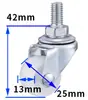 Venta Directa de Fábrica Rueda Giratoria Ligera 1.0 pulgada-3 pulgadas Muebles Rueda Blanca de PP Estante de Almacenamiento Rueda Silenciosa Rueda para Estante Industrial
