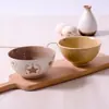 Lindo e lindo mancha 4,5 polegadas tigela pequena tigela de cerâmica tigela de comer doméstica tigela de arroz estilo japonês tigela pequena para sopa cor