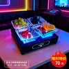 Plato de Frutas con Luz LED Bar KTV Acero Inoxidable Forma de Huevo Doble Capa Cuatro Compartimentos Seis Compartimentos Bandeja de Frutas y Snacks