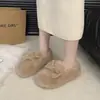 Zapatos peludos para mujer, zapatos de algodón afelpado para usar al aire libre, nuevos estilos de otoño e invierno, zapatos planos sin cordones, colección 2026