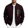 Chaqueta de punto con cuello de béisbol para hombre talla US, chaqueta de punto con cremallera y bolsillo, estilo otoño e invierno Amazon