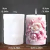 Molde de Silicone para Vela Manual em Formato de Rosa DIY, Fácil de Desenformar, Adequado para Cera Aromática e Artesanato Decorativo em Gesso