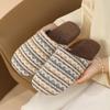 Pantuflas Cálidas y Silenciosas para Mujer, para Todas las Estaciones, de Interior, con Punta Cerrada, Suela Suave de Algodón, Pantuflas de Piso para Pareja para Hombre