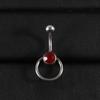 Joyería popular para piercing Joyería europea y americana no convencional Forma de serpiente Gotas de agua Circonita Anillo para el ombligo Uña para el ombligo roja Fábrica mayorista Venta directa