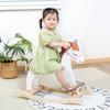 Caballo mecedor de madera maciza blanca de estilo nórdico para educación temprana para niños, caballo de Troya para bebés, juguetes para hacer ejercicio de equilibrio