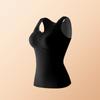 Chaleco térmico sexy con cuello en V y costuras de encaje para mujer, posavasos de paclitaxel sin aro de acero, ropa interior térmica cómoda y ajustada para mujer.