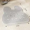 Cepillo para pies con forma de conejo de silicona, alfombrilla antideslizante para baño de pies con masaje para el baño, con ventosas para eliminar la piel muerta, una herramienta de baño conveniente para personas perezosas en la ducha