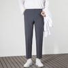 Calças Masculinas Retas Slim-fit Hong Kong-style Drop Moda Coreana Calças Casuais Masculinas