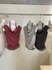 Venta de Liquidación, Sin Devoluciones ni Cambios, Camiseta Casual de Moda Estilo Coreano, Rayas, Corte Delgado, Fruncida, Falso Dos Piezas, Cuello Halter, Ropa de Verano W9597