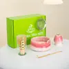 Juego de Té Matcha Transfronterizo Juego de 7 Piezas Batidor de Té Esmaltado en Horno Juego Japonés de Matcha Tazón de Matcha con Pico