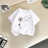 Camisetas de Manga Corta con Cuello Redondo para Niños y Niñas, Estilo Nuevo 2026 Transfronterizo, Tops de Algodón con Estampado de Dibujos Animados de Moda, Tendencia en Ropa Infantil de Media Manga