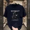 Atacado Exportador Fabricante Camiseta de Verão Simples Confortável Jovem Estampa de Urso Americano Manga Três Quartos Gola Redonda