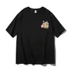 Novedad de Verano Nicho Dibujos Animados Pareja de Cachorros Ropa Camisetas de Manga Corta Gama Alta Algodón Puro Sueltas y Versátiles Tops para Hombres y Mujeres