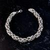Estilo Metal Europeu e Americano Explosivo Pulseira Personalizada de Corrente Larga Osso de Dragão Entrelaçada Tecida à Mão Retrô Dominadora para Homens e Mulheres