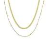 Nuevo Collar de Cadena de Bolas y Cadena de Serpiente Estilo Europeo y Americano Fresco para Mujer Cadena de Clavícula de Acero Inoxidable Apilada de Lujo Ligero Moda para Parejas