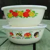 3YK Recipiente de Almacenamiento de Comida Esmaltado Ampliado Nostálgico / Recipiente para Manteca / Recipiente para Lavar / Bol para Sopa / Bol para Fideos Instantáneos / Con Tapa Sin Amigos
