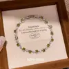 Pulseira com fecho geométrico de zircônia inspirada no estilo ins coreano, luxo leve com toque de alta qualidade, personalidade de nicho e única, joia simples e elegante