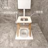 Silla de Toilet para Ancianos Madera Maciza Silla de Toilet para Mujeres Embarazadas Madera Silla de Toilet Simple Móvil Inodoro Doméstico para Ancianos