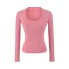 Estilo girl picante, camiseta de manga larga con escote pronunciado, colección de otoño para mujer, fina y ligeramente transparente, elástica, ajustada, sexy y adecuada como prenda interior o top