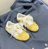 Verano 2025 Nuevos Zapatos Casuales para Niños Estilo Coreano Lazo Encaje Encaje Malla Única Transpirable Zapatos de Entrenamiento Alemanes para Niñas
