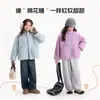 Colección de invierno de Pudding Haru: Top de niña con bloques de color, nuevo estilo de invierno 2026, chaqueta acolchada cálida para niños, moderno