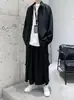Camisa Masculina Tendência Retro Americana para Primavera e Verão, Estilo Coreano, Estilo de Hong Kong, Bonita e de Alto Padrão, Manga Longa Casual, Camisa de Seda Gelada