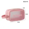 Bolsa de Tocador Impermeable, Bolsa de Almacenamiento para Cosméticos de Viaje de Gran Capacidad, Bolsa de Tocador Portátil de PVC Transparente de Alta Gama para Mujeres