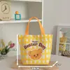 Nueva Bolsa de Lona Estilo Dibujo Animado Linda Gatito Bolso de Mano para Estudiante Versátil de Verano Ropa de Trabajo Bolsa de Gran Capacidad
