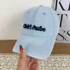 Gorra de béisbol de mezclilla estilo coreano para otoño con parte superior suave, bordada, algodón lavado, estiliza el rostro, unisex, gorra versátil para proteger del sol