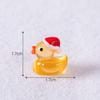 Micro paisagem bonito luminoso chapéu de Natal pato pequeno jardinagem bola de cristal paisagem decoração acessórios desktop pequenos ornamentos