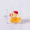 Micro-Paisagem Fofa Chapéu de Natal Luminoso Pato Pequeno Jardinagem Bola de Cristal Acessórios de Decoração de Paisagismo Pequenos Enfeites de Mesa