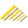 Peixinho Amarelo Pequeno Tubo de Expansão de Plástico Parafuso de Expansão Bucha de Expansão Bucha de Borracha Parafuso de Expansão 8/10mm Parafuso Autoatarraxante Galvanizado