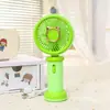 Ventilador Pequeno Portátil de Mão Refrescante Casual para Viagem, Brinde de Evento de Férias, Ventilador de Mesa com Carregamento USB e Base