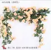 Enredaderas de Ratán de Rosa Simulada Techo de Sala de Estar Colgante de Pared Diseño Decoración de Boda Flores Falsas Flores de Planta Simulada