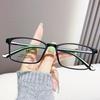 Nuevos lentes cuadrados de montura grande, montura para gafas para miopía, estilo coreano, montura completa, montura para gafas de hombre, patilla de gafas bicolor personalizada, gafas lisas