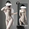 Lingerie Sexy Sexy Meia-Calça Transparente de Rede de Pescar Rasgável Descartável para Corpo Inteiro Meias de Tênis Paixão Tentação Feminina