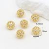 Oro Real de 18k DIY Bola de Flores con Cuentas Cuerda de Mano Accesorios con Cuentas Accesorios Colgante Pulsera Collar C45