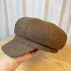 Nuevo estilo de sombrero para mujer, otoño e invierno, británico, retro, ciberrojo, octogonal, gorra que combina con todo, boina de pintor con lengua de patito, a la moda