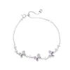 Pulsera de mariposa única, a la moda, de lujo ligero, totalmente de diamantes para mujer, con un diseño dulce de nicho, accesorio simple, elegante y versátil