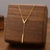 Collar Transfronterizo de Acero de Titanio para Mujer, No se Desvanece, Lujo Ligero, Versátil, Gama Alta, Cadena de Clavícula de Lujo, Listo para la Venta