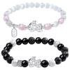 Pulsera para pareja pulsera de obsidiana para pareja regalo de cumpleaños para novia
