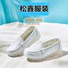 Zapatos de Enfermera con Cámara de Aire para Mujer Primavera y Verano Blancos de Suela Blanda Transpirables Zapatos de Enfermera Doctora con Cámara de Aire Antideslizantes de Cuña para Trabajo