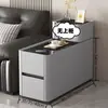 Gabinete Lateral Inteligente para Sofá para Apartamentos Pequeños, Mesa Lateral Multifuncional Minimalista Moderna, Gabinete de Reposabrazos con Compartimentos, Gabinete de Almacenamiento