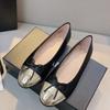 Zapatos de Ballet Planos Redondos Fragantes con Lazo para Mujer 2024 Nuevos Zapatos de Paso Único con Suela Suave y Boca Baja Combinación de Colores