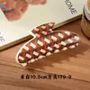 Qi Yue Impresión UV Cuadros Retro Yuanbao Pasador para el Cabello Parte Posterior de la Cabeza Pasador de Alto Nivel Pinza de Tiburón Accesorios para el Cabello Venta al por Mayor