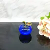 Maçã de Cristal com Incrustação de Diamante e Folhas Esmaltadas, Fruta da Paz de Natal, Enfeite de Maçã de Cristal para Festas