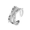 Comercio exterior transfronterizo superventas anillo simple cruz micro incrustado circonita anillo temperamento tendencia femenina lujo ligero nicho anillo dedo índice