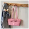 Bolso de Hombro Tote Popular Transfronterizo Casual Simple de Gran Capacidad para Mujer Color Puro Retro Nuevo Otoño e Invierno 2025